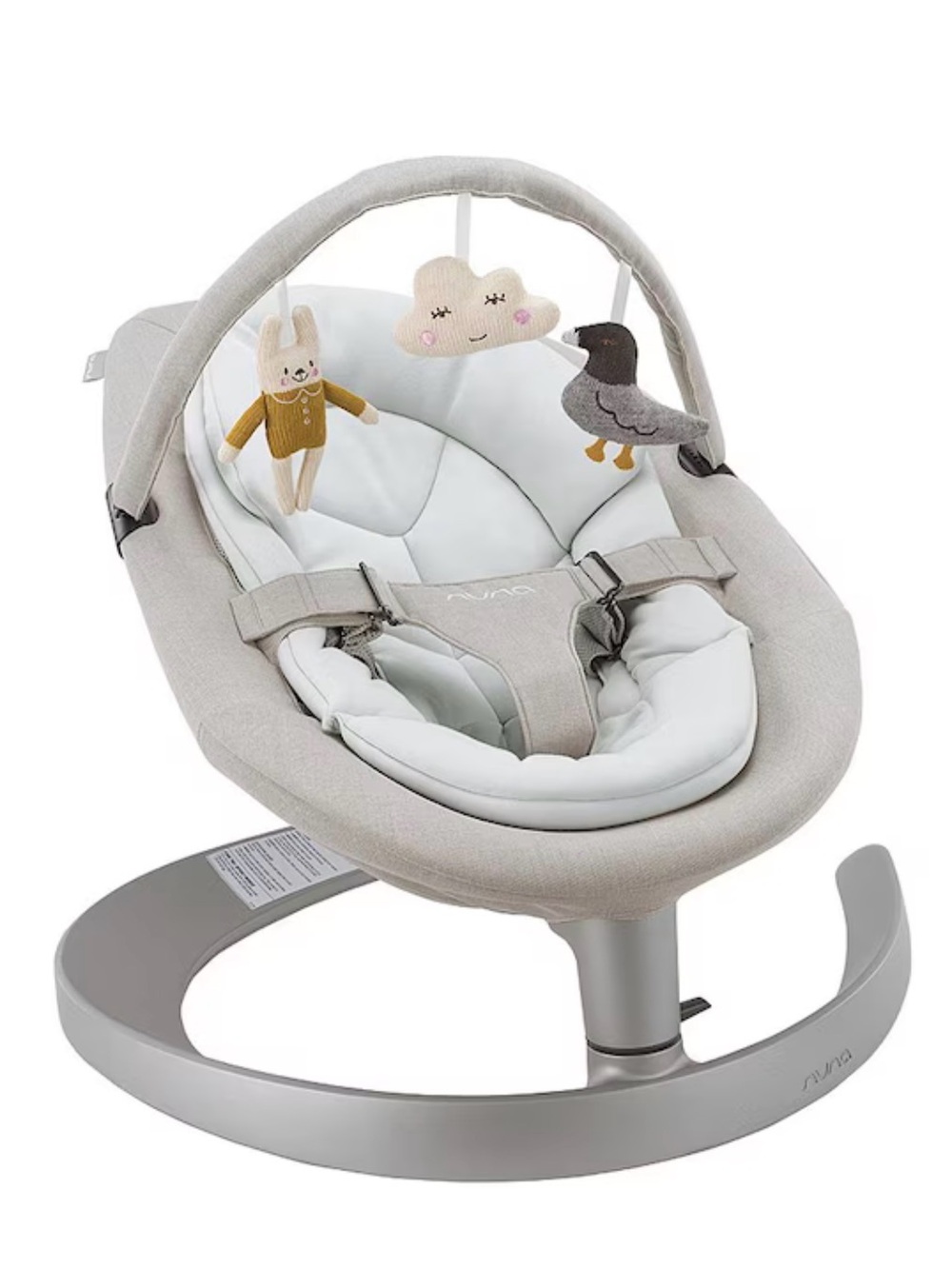 Nuna Leaf Grow Baby Seat Swing w/ Toy Bar in Driftwood
